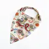 Lenço Triangular de Cetim Elástico Novo Europeu e Americano Faixa de Cabelo Feminina Floral Cor Mista Turbante Versátil Faixa de Cabeça Atacado