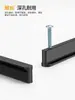 Manija Moderna Minimalista para Puerta de Armario Negra Herrajes para Puerta de Gabinete de Cocina Cajón Manija de Puerta de Gabinete Grande