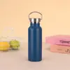 Copo térmico de aço inoxidável 304 para comércio exterior, grande capacidade, garrafa esportiva de boca larga estilo americano, portátil com alça, chaleira para caminhada, chaleira espacial