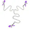 Productos para Adultos Pinzas para Pezones en Forma de I, Pinzas Sexy para Pezones, Pinzas de Cadena para Clítoris y Punto G, Pinzas Regulares en Forma de I de Tres y Cuatro Cabezas