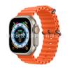 Adecuado para Apple Watch12/11 Ocean Iwatch45678910 Hebilla Doble Ultra4 Correa de Silicona