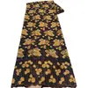 Tela de Poliéster-Algodón Floral Bordada Africana Simple, Accesorios de Encaje para Vestidos de Banquete y Vestidos de Gala