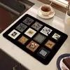 Alfombrilla absorbente para encimera de cafetera de tierra de diatomeas estilo retro americano, alfombrilla de drenaje para cocina, alfombrilla para secar platos, alfombrilla aislante térmico anti-quemaduras
