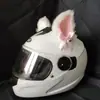 Decoración de Casco Orejas de Gato Motocicleta Vehículo Eléctrico Jinete Femenino Accesorios de Orejas de Felpa Casco de Esquí Desmontable