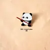 Broche de Panda Kung Fu Chino Dibujo Animado Tendencia Nacional Estilo Antiguo Cultura de Artes Marciales Insignia de Metal Accesorios para Bolsas Regalo de Viaje