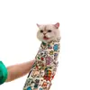 Envoltura de sujeción para gatos para cortar uñas, sujeción antiarañazos y antibites para gatos, herramienta anti-pelo de gato, bolsa de sujeción para lavar gatos, cinta adhesiva