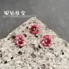 Pendientes Redondos de Zirconia Bicolor Wuzhou con Corazones y Flechas, Color Innovador Degradado, Diamante Suelto para DIY, Piedra Principal