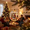 Adorno Transparente de Koala Navideño Bola de Cristal Luminosa 3D Adorno Colgante para Decoración de Escena Navideña de Árbol de Navidad