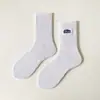 Calcetines de Otoño para Hombre, Calcetines de Algodón de Color Sólido, Caña Media Larga, Resistentes al Desgaste, Absorbentes de Sudor, Calcetines para Hombre Anti-Olor, Calcetines Deportivos Juveniles, Calcetines Zhuji