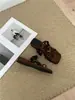 Primer Encuentro con las Sandalias de Tacón Cuña Abiertas Estilo Francés para Mujer, Nuevas Sandalias Slip-On con Estampado de Leopardo 2026 para Mujer para Uso Exterior en Verano