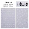 Pegatinas para Uñas con Diseño de Copo de Nieve Láser Transfronterizas Lámina de Plata Plana Copo de Nieve Navideño Pegatinas para Uñas DIY Decoraciones Dh635