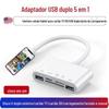 Five-em-um multifuncional TF cartão de memória SD grande leitor de cartão dual USB adequado para Apple conversor OTG telefone móvel