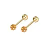 Novedades Transfronterizas Europeas y Americanas, Joyería de Acero Inoxidable Galvanizado Multicolor Simple, Moderna y Versátil para Perforaciones, Aretes de Botón, Accesorios para Orejas, Clavos para Cartílago de la Oreja