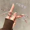 Novos óculos ultra-leves oval estilo gatinho com aro dourado, podem ser equipados com lentes de grau para miopia, visual de alta qualidade, faz o rosto parecer menor, óculos sem grau H