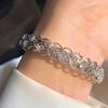 Pulsera Retro Nudo Industria Pesada para Mujer ins Diseño de Nicho Sentido del Viento Frío Apertura Ajustable Pulsera 2023 Nuevo