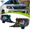 Adequado para modificação do conjunto de faróis da Hilux VIGO 2012-2014 com luzes diurnas de LED e setas sequenciais