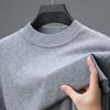 TikTok Main Push Explosions Outono e Inverno Masculino Meia gola alta Suéter quente Suéter de malha Slim-fit Jaqueta de base espessada para homens
