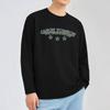 Camiseta Pesada de Algodão Americana 260g Masculina Manga Longa Gola Redonda Camisa Base Moda Estampada com Letras Top Roupas