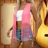 Novo Colete Feminino Estiloso Europeu e Americano Comércio Exterior Transfronteiriço Sem Mangas Estilo Étnico Retro Venda Quente Aliexpress com Franjas