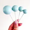 Bolas Douradas e Prateadas para Decoração de Bolo de Assar Bola de Espuma Plug-In Acessórios DIY para Bolo de Festa Venda Quente Transfronteiriça 40 Peças/Conjunto