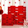 Decoración para Dormitorio y Sala de Estar de Casas Nuevas para Hombres y Mujeres, Adornos de Personajes de Doble Felicidad 3D para Bodas, Set de Decoración para Habitación de Boda, Festivo