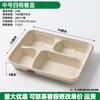 Lancheiras Descartáveis Biodegradáveis com Múltiplos Compartimentos (Três ou Quatro Compartimentos) para Entrega de Refeições, Embalagem para Levar, Atacado de Fast Food, Grau Alimentício