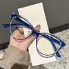 Gafas de Gato Populares de Internet Ins Wind Marco para Mujer Ajustable para Miopía Rostro Cuadrado Redondo Luz Azul Antirradiación Gafas Planas