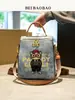 Fábrica de Bolsas North Venda Direta: Nova Bolsa de Mão e Mochila Color Block para Viajantes Transfronteiriços, Mochila de Desenho Animado de Grande Capacidade para Mulheres