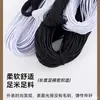 Fabricante en stock 1MM-17MM cordón elástico de látex negro banda elástica redonda banda de goma cordón para dobladillo de ropa sombrero cordón elástico