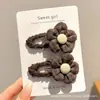 Pinza para el Cabello Estilo Coreano Retro Estampado de Leopardo para Mujer Horquilla Exquisita de Gama Alta Clip BB Dulce Dopamina Clip para Flequillo Lateral Accesorios para el Cabello