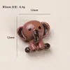 Accesorios de resina DIY de dibujos animados mini zoológico pegamento de crema pinzas para el pelo funda de teléfono dijes para zapatos llaveros colgantes