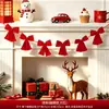 Decorações de Festival de Natal e Ano Novo Ponteira de Árvore de Natal Arranjo de Cena de Natal Laço Vermelho Adereços de Fotografia