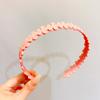 Diadema de Lavado Facial Dentada Moda Simple Diadema Dentada Larga Corea del Sur Plástico Texturizado Esmerilado Sello para Cabello Antideslizante Prensa Mujeres