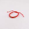 Año de nacimiento koi cuerda roja pulsera tejida a mano con cuentas buena suerte Piscis nave de aterrizaje pequeño regalo accesorios de joyería