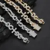 Cadena Cubana de Cruz de Espinas en Forma de 8 Transfronteriza Europea y Americana Joyería Hip-Hop Collar de Circonita Joyería de Alta Gama para Hombre Personalización