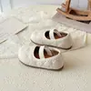 Sapatos de Couro Costurados da Moda para Meninas 2026 Outono Novo Bebê Slip-On Elástico Sapatos Únicos Sapatos de Princesa para Meninas