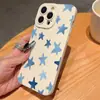 Estrella Azul Acuarela para Apple 13/14Pro Max Cobertura Completa 11/12Pro Funda para Teléfono iPhone15/16