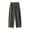 26 Novedades Otoño/Invierno Ropa para Mujer: Pantalones de Guadaña con Corte Curvo y Efecto Arrugado Natural, Transpirables, Estilo Japonés, Pantalones Casuales Simples de Cintura Alta