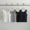 Colete de Tricô Evertrue em Viscose Feminino 2025 Outono e Inverno Novo Estilo Coreano Camisa Sem Mangas Gola U 62702