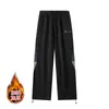 Pantalones Deportivos Casuales Unisex de Pierna Recta, Gruesos y Forrados de Polar, Tendencia 2025 para Otoño e Invierno, Cálidos, Holgados, Cómodos y Adecuados para Ir al Trabajo
