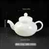 Juego de té de color jade muy atractivo, tetera de cristal, infusor de té negro, tetera de color jade blanco, resistente al calor