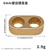 Hebilla de Cuerda Metálica de Doble Agujero de 6 mm al por Mayor, Hebilla de Campana de Hardware Bidireccional con Agujero Pasante para Ropa y Bolsas, Hebilla de Ajuste Bifásico de Aleación de Zinc