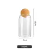 Juego de Algodón Perlado con Tapón de Corcho Frascos de Almacenamiento, Frascos de Vidrio Transparente de Alto Borosilicato para Café, Contenedores Domésticos de Cocina para Snacks y Granos