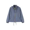 Ropa Europea y Americana Transfronteriza para Mujer Estilo Caliente INS Chaqueta Corta con Capucha a Cuadros Chaqueta Top 6318010