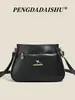 Bolso Grande de Cuero Suave para Mujer, Bolso Versátil para Mamá para Mediana Edad y Personas Mayores, Bolso Cruzado de Hombro Estilo Coreano, Bolso para Suegra