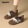 Zapatos Planos Aogushi Deng Estilo Alemán para Mujer 2026 Nuevo Otoño/Invierno Cómodos No Cansan Suela Suave Retro Casual Zapatos Deportivos