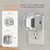 Luz de Noche con Proyección Arriba y Abajo Gy207 Enchufe Luz Cálida Suave Controlada por Luz Atmósfera de Dormitorio Luz de Noche con Proyección de Cielo Estrellado