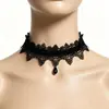 Colar Gargantilha de Renda Preta para Mulheres, Joia de Corrente para Pescoço Estilo Gótico, Item Quente Transfronteiriço