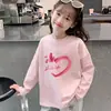 Camiseta Básica de Algodón 100% Puro para Niñas, Nueva para Primavera y Otoño, Camiseta de Manga Larga para Niños Mayores, Top de Otoño para Bebé