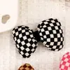 Tejido de cuadros de algodón con puntos broche de lazo tridimensional lazo DIY accesorios para el cabello hechos a mano accesorios para zapatos y calcetines